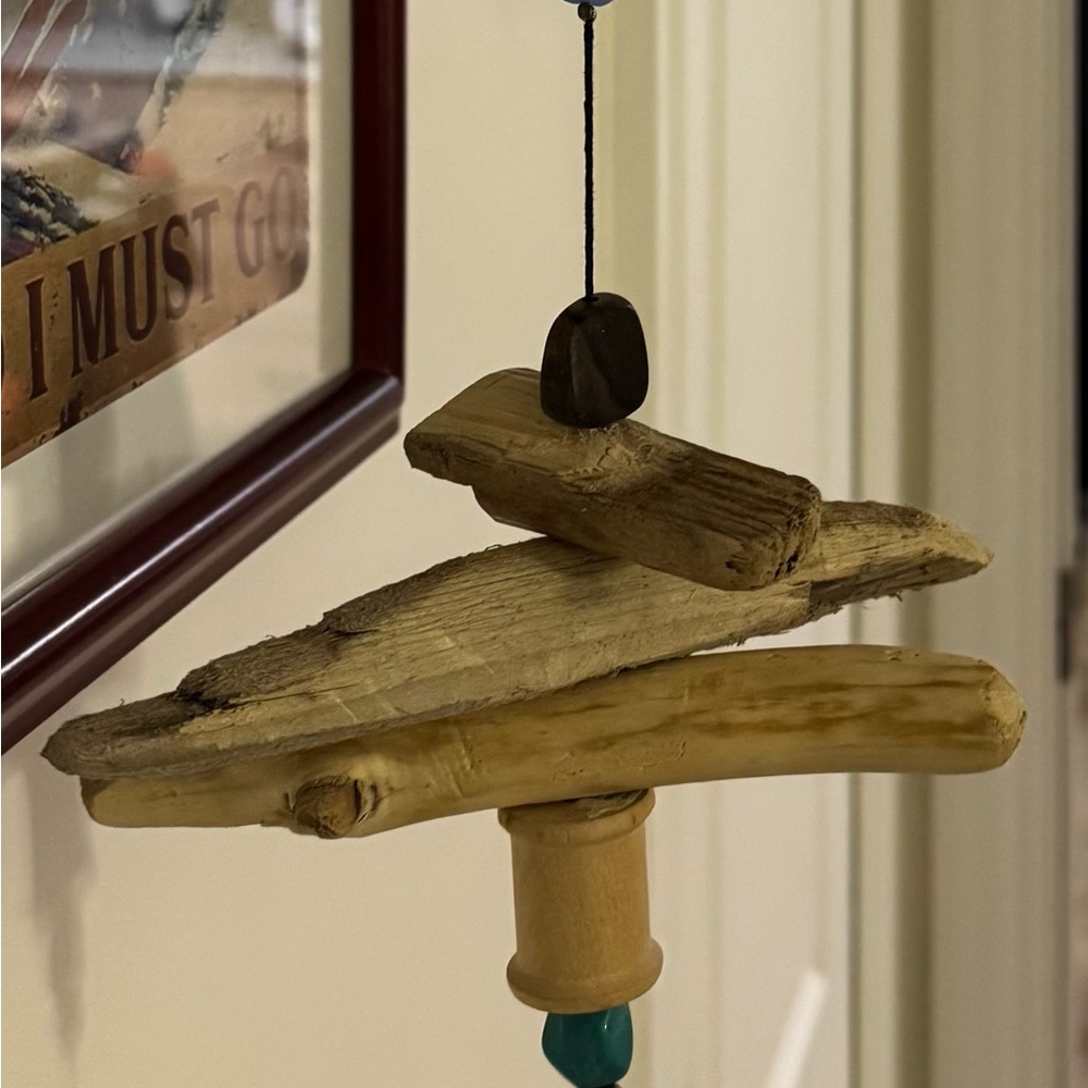Rustic Driftwood Hanging Shelf with Air Plant - Picture 6 of 7